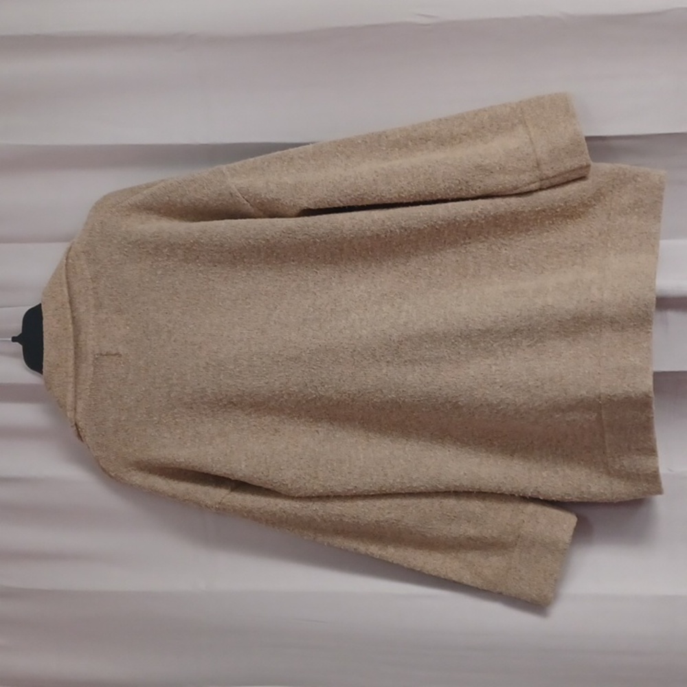 Thread & Supply Vita Oatmeal Boucle Open Front Cardigan Jacket Size XL Coatigan - Picture 9 of 15